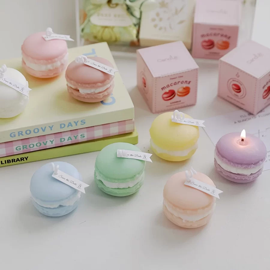 1 pack macaron scented candle suitable for home decoration, party gatherings, table decoration, holiday gift giving_1