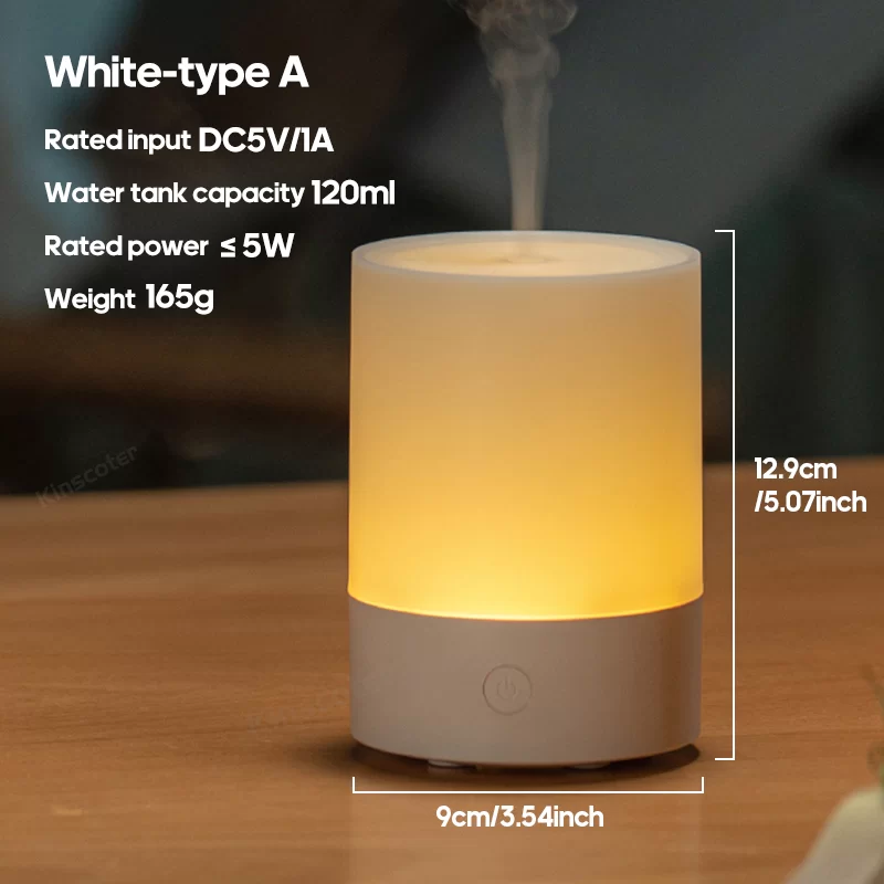 2024 Simple Aroma Diffuser Desktop Mini Air Humidifier Ultrasonic Sprayer Aromatherapy Essential Oil difusor with RGB Light_8