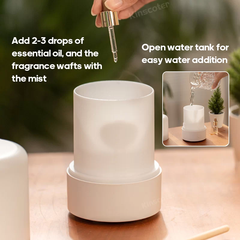 2024 Simple Aroma Diffuser Desktop Mini Air Humidifier Ultrasonic Sprayer Aromatherapy Essential Oil difusor with RGB Light_5