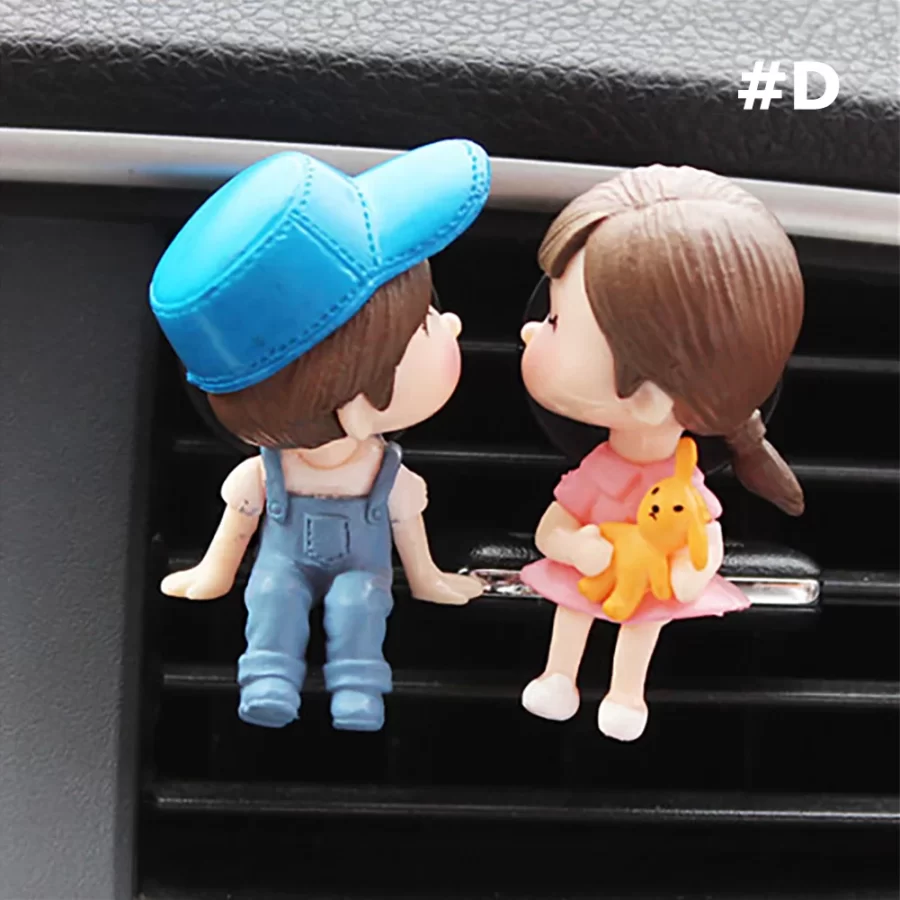 Boy Girl Couple Car Perfume Lovely Air Conditioning Aromatherapy Clip Cute Car Accessories Interior Woman Air Freshener Gift_12