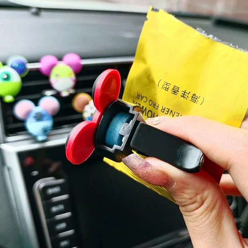 Cute Car Air Freshener Perfume Cartoon Mouse Car Vent Clip Auto Accessories Interior Men Woman Wholesale Lovely Fragrance Scent_3