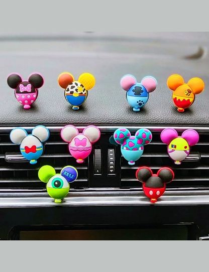 Cute Car Air Freshener Perfume Cartoon Mouse Car Vent Clip Auto Accessories Interior Men Woman Wholesale Lovely Fragrance Scent