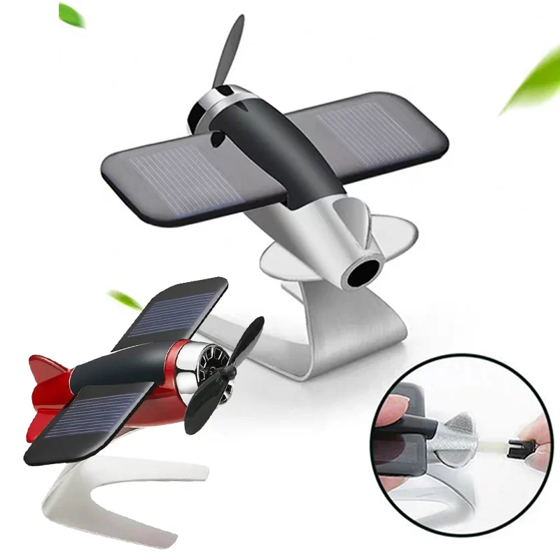 Solar Aircraft Car Air Freshener Decoration Mini Perfume Air Freshener Fragrance Car Airplane Ornament Car Interior Accessories_2