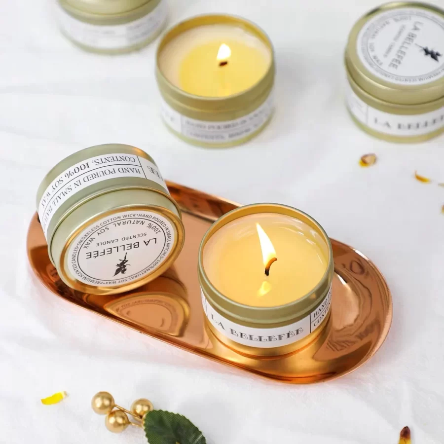 Smokeless Scented Aromatic Candles Portable Travel Tin Natural Soy Wax Candles Home Wedding Decorative Candle Guest Gifts Box_1