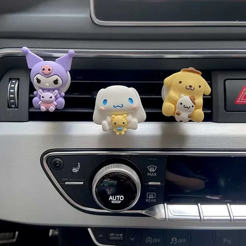 Sanrio Series Hello Kitty Melody Car Outlet Decoration Car Air Conditioning Mouth Fragrance Decorative Clip New Car Supplies_3