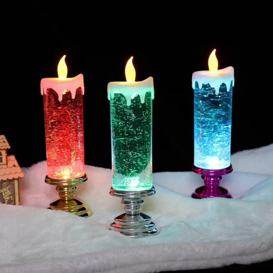 Multi-color Gradient Fantasy LED Candle Lights Crystal Electronic Candle Party Atmosphere Birthday Wedding Christmas Decoration_1