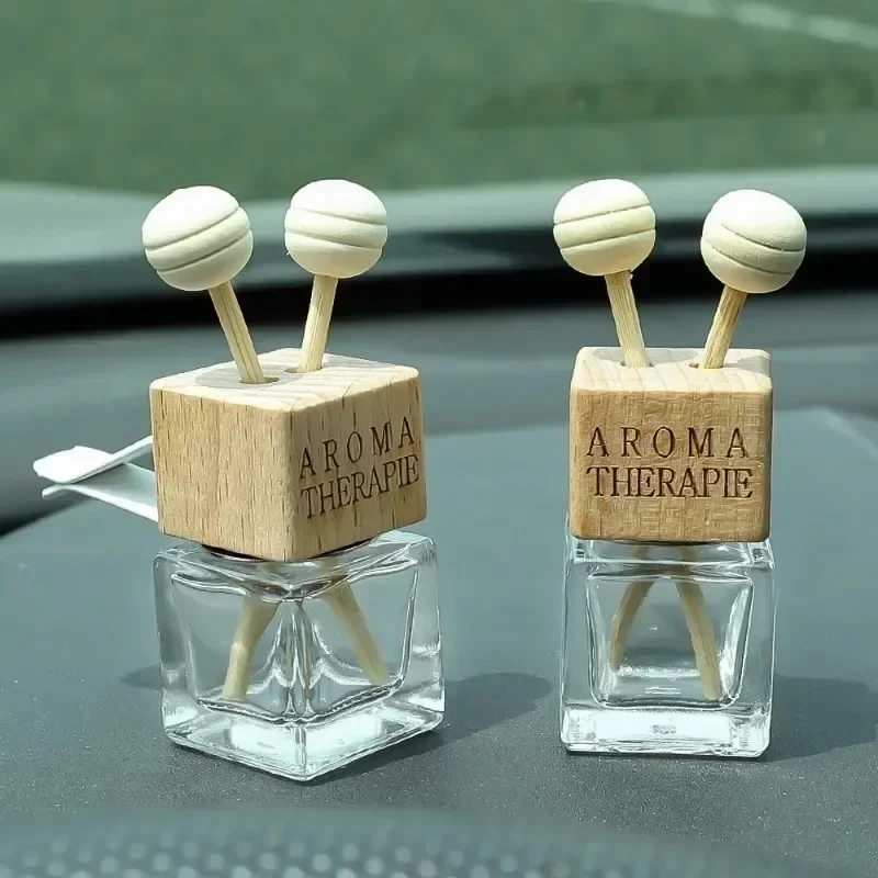 Car Fragrance Empty Glass Bottle Clip Cute Car Air Freshener Bottle Perfume Clip Air Vent Outlet Aromatherapy Auto Accessories_4