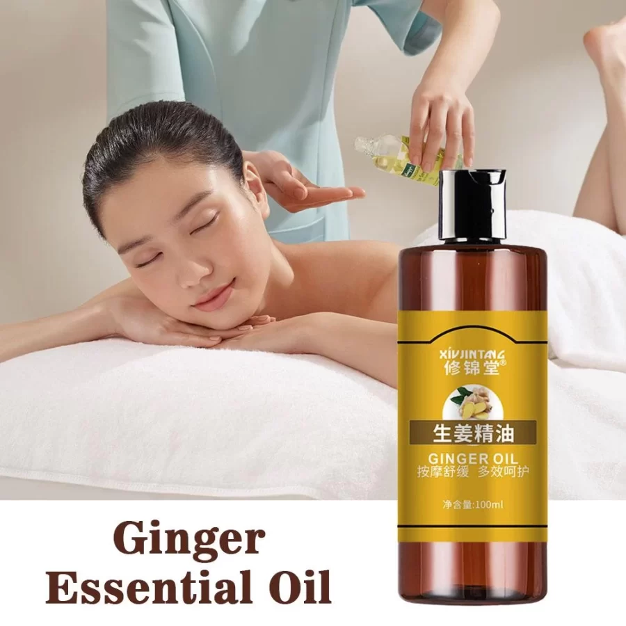 Ginger Essential Oil Massage Moisturizing Hydrating Pure Plant Oil Body Relax Therapy SPA For Body Skin Care Ginger Oil_2