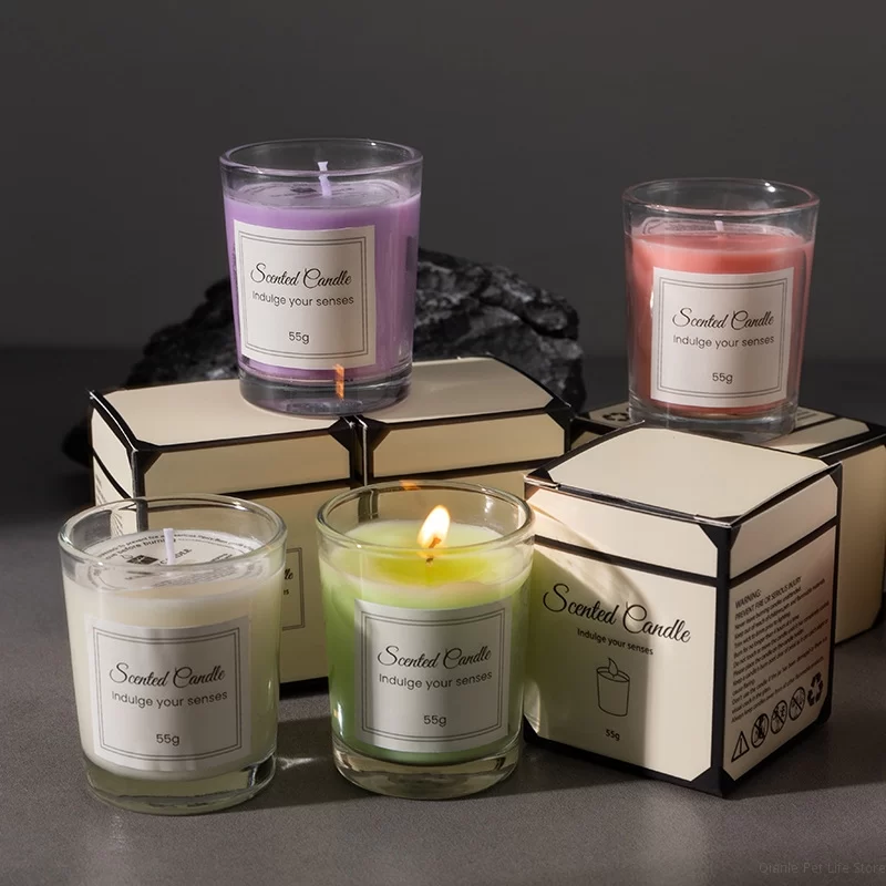 55g Scented Aromatherapy Candles Smokeless Candle Lemon Rose Lavender Candles Birthday Valentine Anniversary Christmas Gifts_1