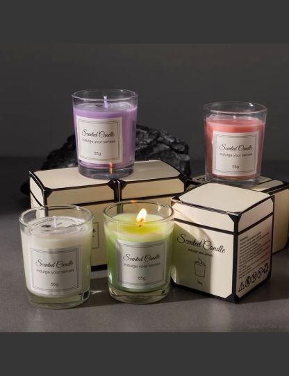 55g Scented Aromatherapy Candles Smokeless Candle Lemon Rose Lavender Candles Birthday Valentine Anniversary Christmas Gifts