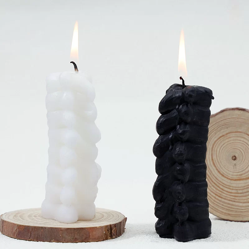 Creative Spine Shape Scented Candle Horror Human Body Home Decor Candle Halloween Decoration Black Decorative Aromatic Candles_1