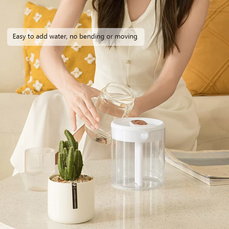 New 2L Double Nozzle Air Humidifier with Warm Night Light Large Capacity Aroma Essential Oil Diffuser for Bedroom Office_5