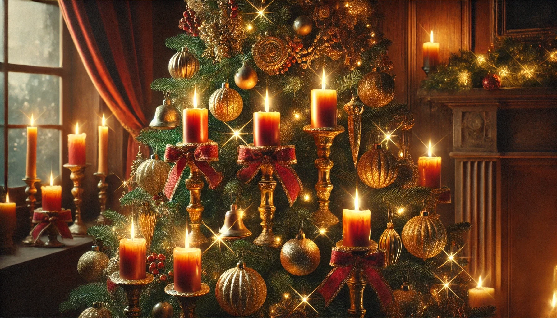 Christmas Tree with Real Candles: A Vintage Touch to Your Holiday Décor