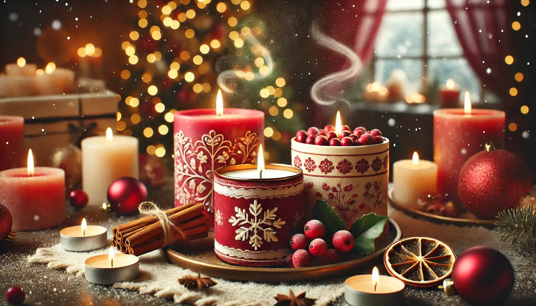 Candles with Cranberry and Cinnamon Scents for Christmas – Perfect Holiday Aromas