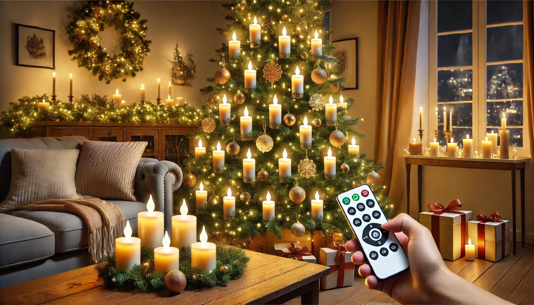 Illuminate Your Christmas Tree with Dimmable LED Candles with Remote Control