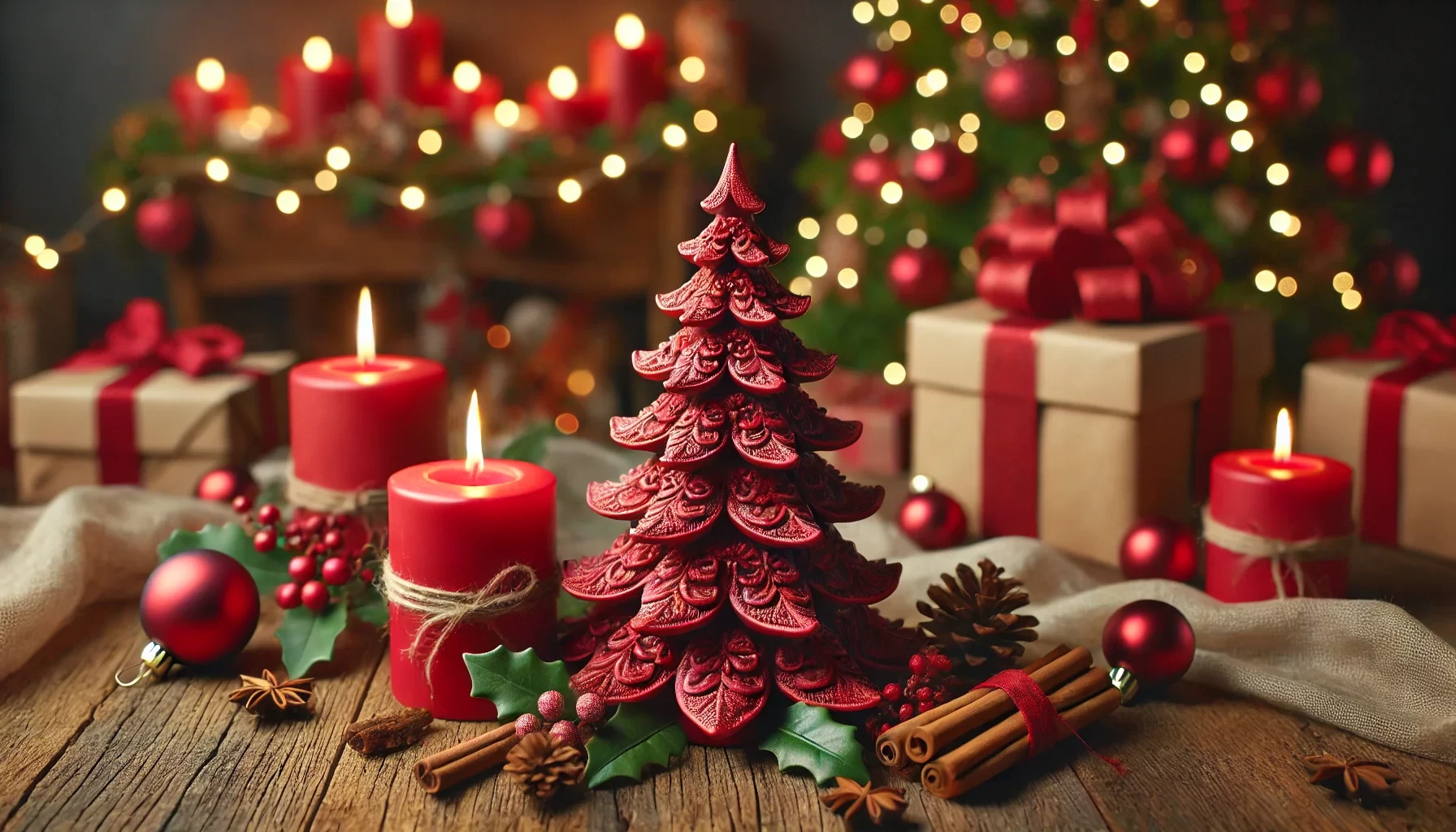 Red Christmas Tree Shaped Candles: A Festive Touch for Your Holiday Decor