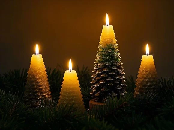 LED Christmas Tree Taper Candles: Brighten Your Holiday Season with Festive Elegance