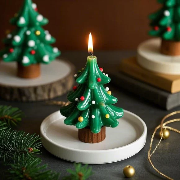 Candles Shaped Like Christmas Trees: A Perfect Holiday Decoration