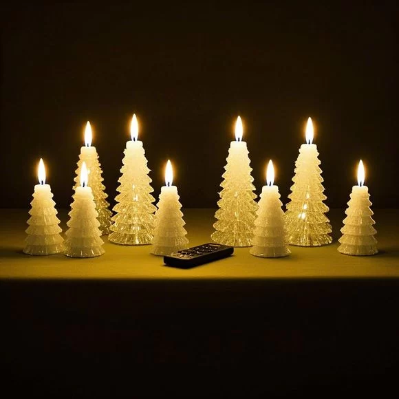 Enhance Your Holiday Decor with 12 LED Christmas Tree Taper Candles with Remote Control