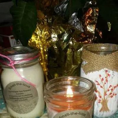 Homemade soy scented candles and wax melts